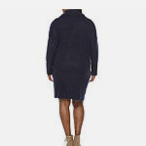 Liz Claiborne Navy Speckled Donegal Cowl Neck
Sweater Dress Size Large - Picture 2 of 8